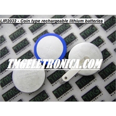 LIR2032 - Bateria Especial LIR2032 Recarregável 3,6V LIR 2032, Polymer Lithium Ion Battery Backup Rechargeable Button Coin Cell - LIR2032 Battery Rechargeable - 3,6Volts